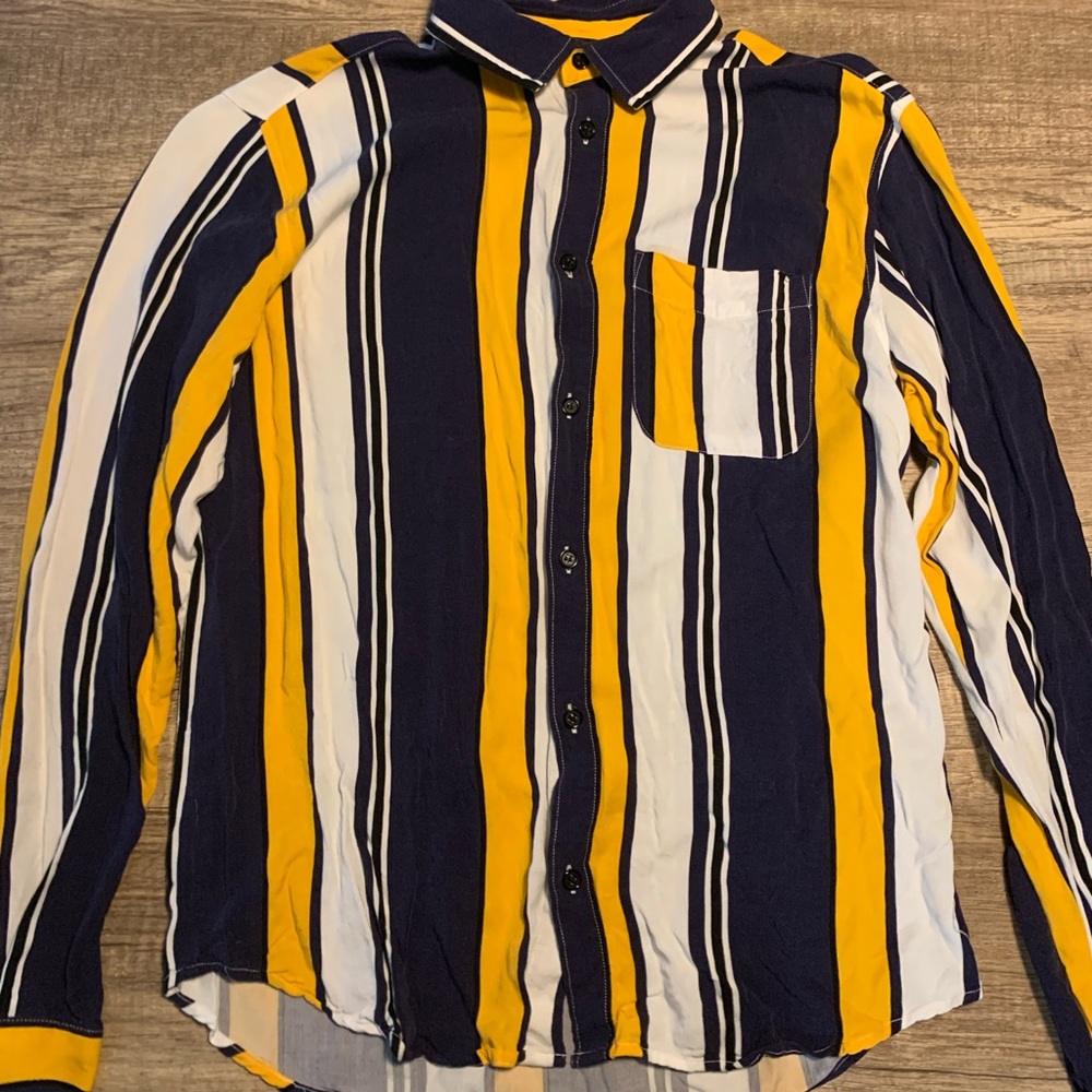 Mens Forever 21 Color block long-sleeve